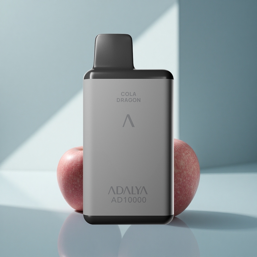 Adalya AD 10000 Puffs Двете Ябълки - Алуминиева Тръба, Син Светлинен Ефект, 14 мл