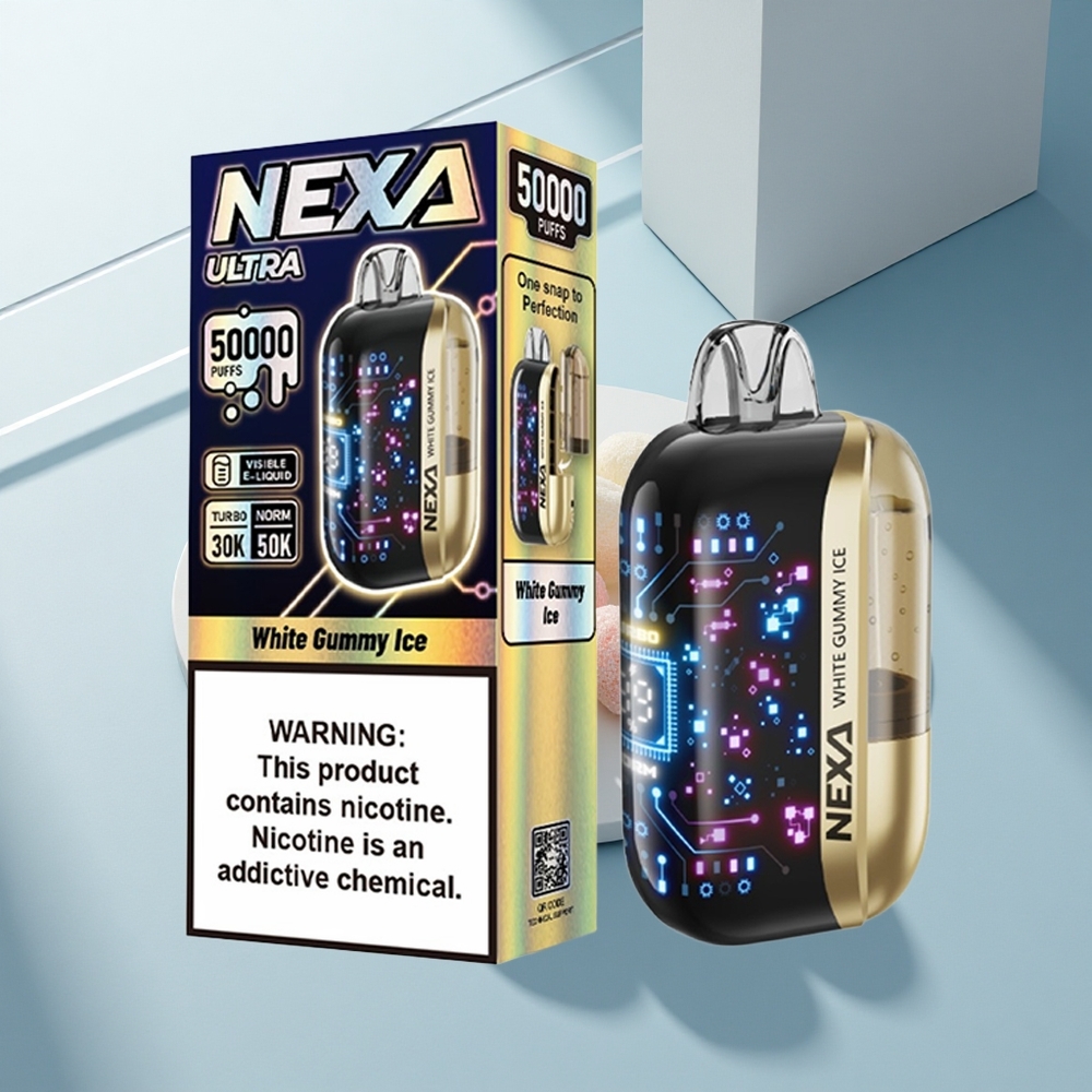 NEXA Ultra 50000 Puffs Бял Гъми Айс 20мл 5% 0.9ом