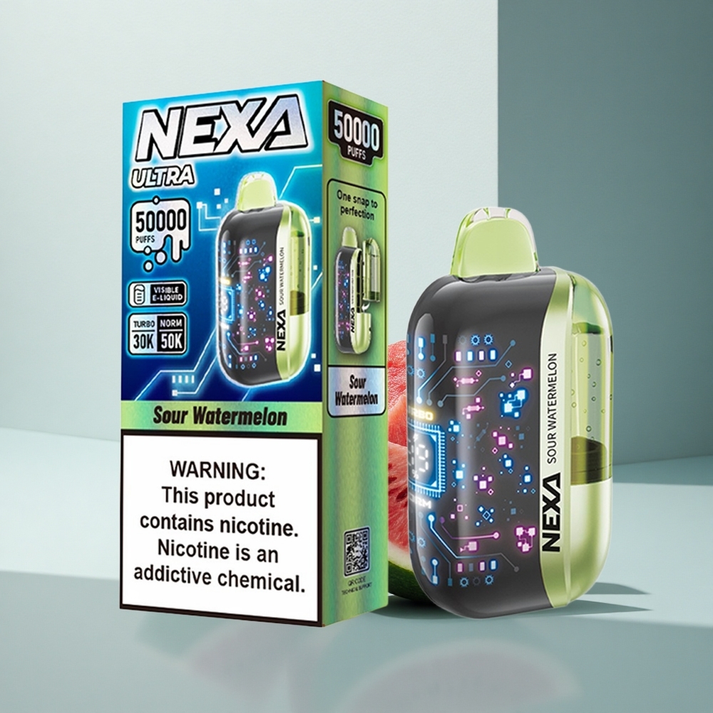 NEXA Ultra 50000 Puffs Кисела диня 20мл 5% никотин Dual Mesh