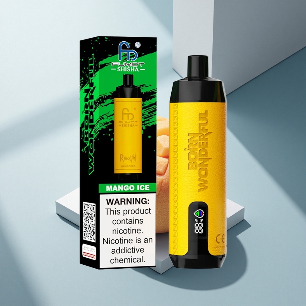 RandM Fumot Shisha 10000 Puffs Манго Лед с 18мл и 0.5% Никотин