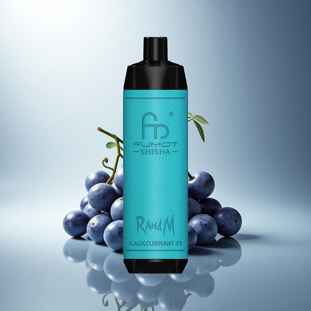 RandM Fumot Shisha 10000 Puffs Черна Cassis Леден 18ml 850mAh 0.6ohm