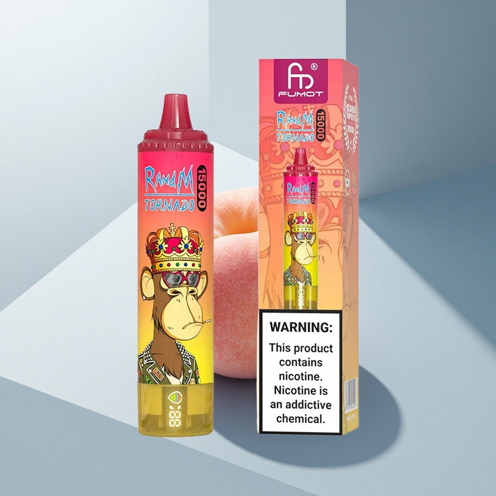 RandM Fumot Tornado 15000 Puffs Праскова Лед 25мл 850мAh Type-C