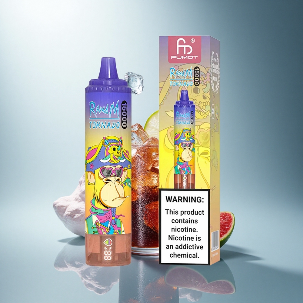 RandM Fumot Tornado 15000 Puffs Кола Айс 25мл Мрежов Coil