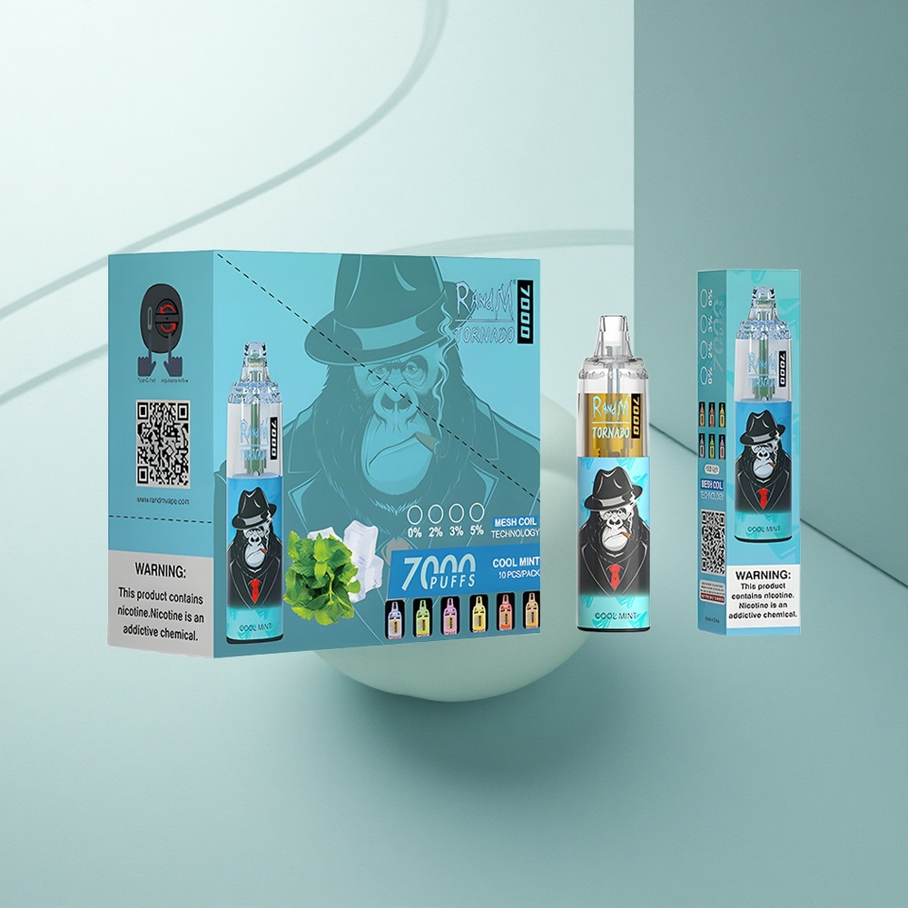 RandM Fumot Tornado 7000 Puffs Хладен Ментол Мехова Намотка 14ML Тип-C