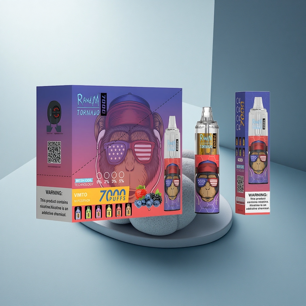 RandM Fumot Tornado 7000 Puffs Вимто Мрежеста Намотка 14ML Тип-C RGB