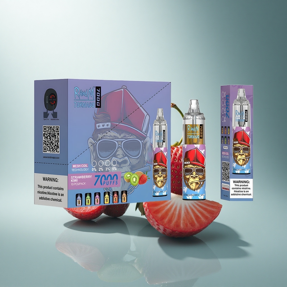 RandM Fumot Tornado 7000 Puffs Ягодова Киви Мрежа Тип-C 850 MAH