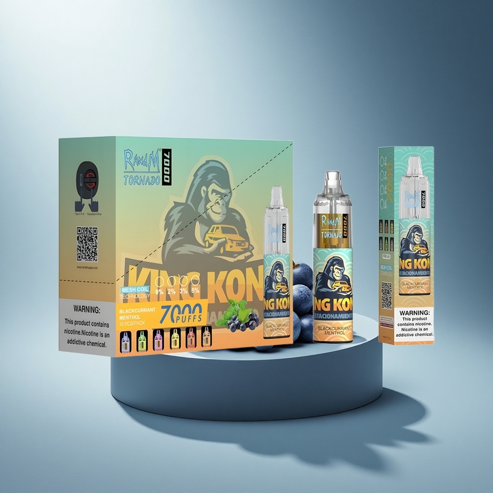 RandM Fumot Tornado 7000 Puffs Черен бъз ментол мехова намотка тип-C