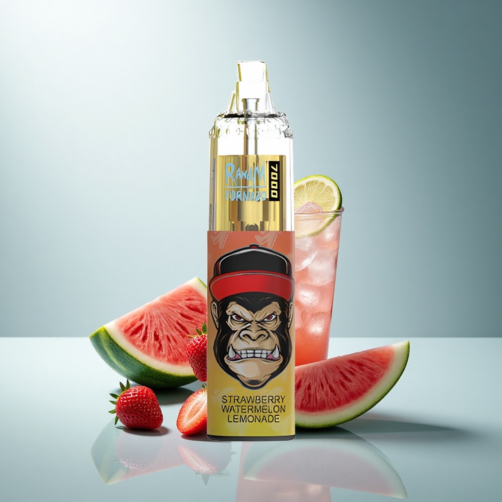RandM Fumot Tornado 7000 Puffs Ягода Диня Лимонада с Мрежеста Намотка и Регулируем Въздух