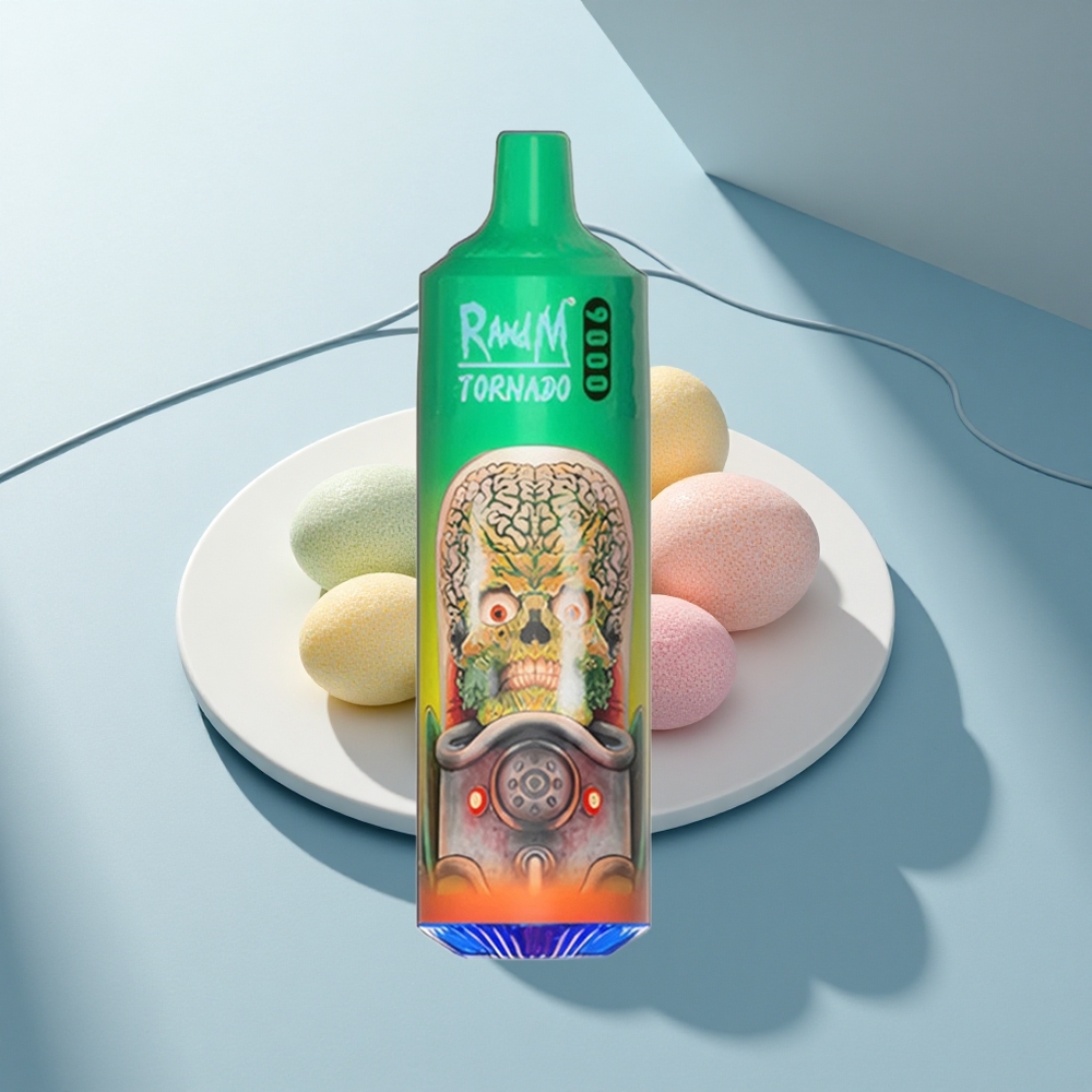 RandM Fumot Tornado 9000 Puffs Дъга Бонбони с Мрежеста Намотка и 18 mL