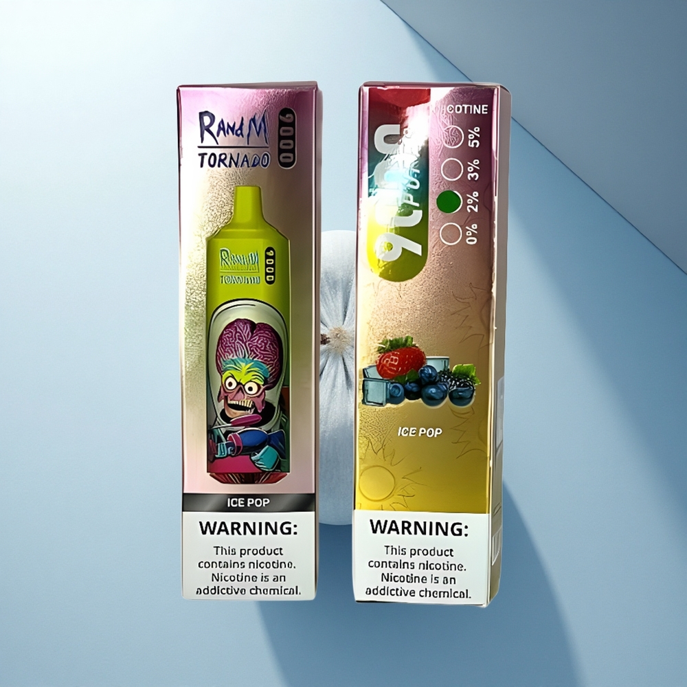 RandM Fumot Tornado 9000 Puffs Ледена Поп 9000 Пуфове 18 mL Мрежово Намотване