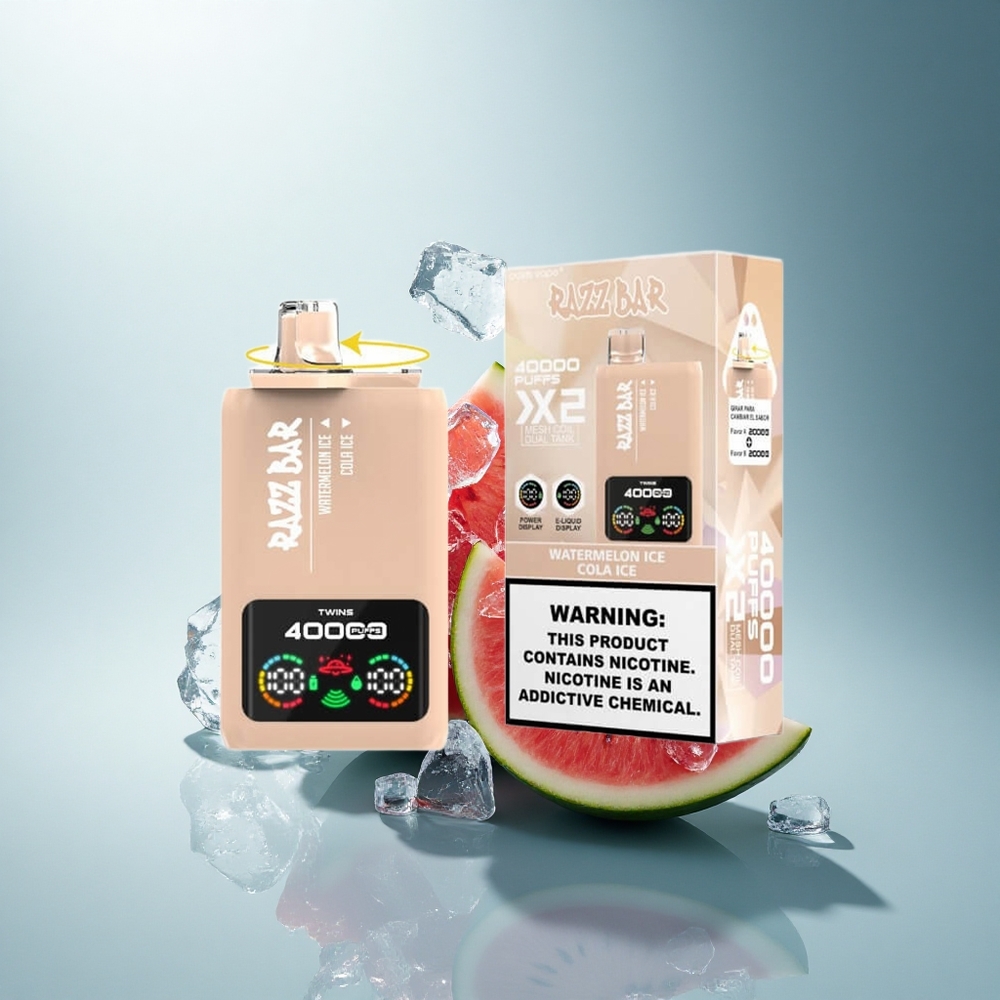 Razz Bar 40000 Puffs Диня Лед - Кола Лед с Двойна Мрежова Намотка и Тип-C Порт