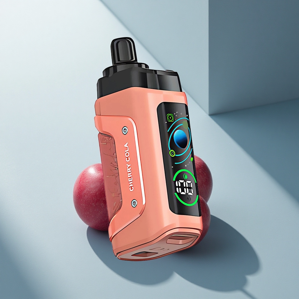 Razz Bar 45000 Puffs Черешова Кола с Мехова Намотка и Регулируем Въздушен Поток