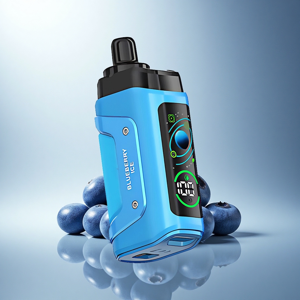 Razz Bar 45000 Puffs Боровинков Лед с Мехова намотка и Регулируем въздушен поток