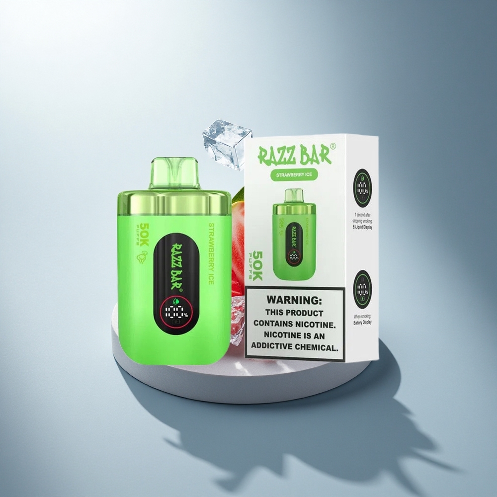 Razz Bar 50K Puffs Ягодов Сладолед 1.0 Ohm Mesh 2% Nicotine