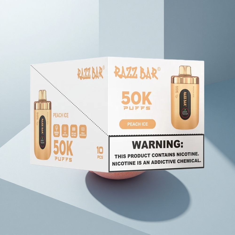 Razz Bar 50K Puffs Праскова Лед 1.0 Ohm Mesh Type-C