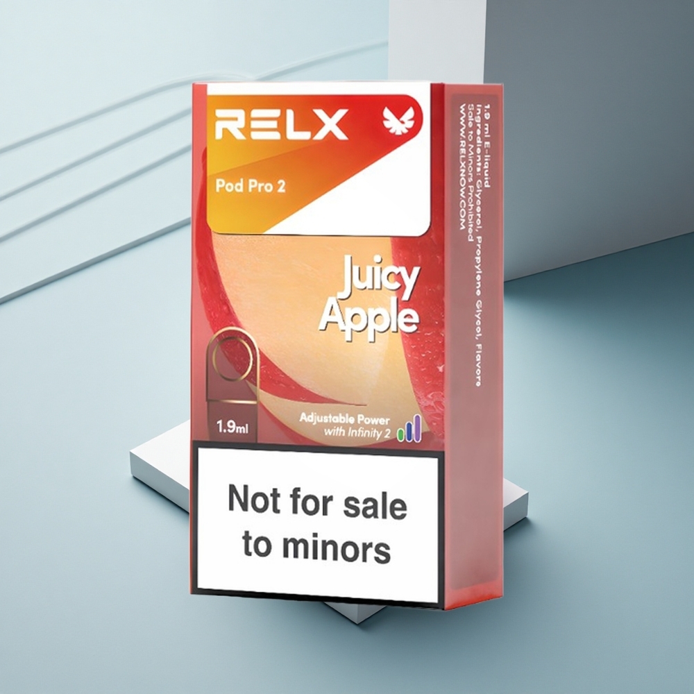 Relx Pod Pro 2 Vape Device Сочна Ябълка 0mg/ml 1.9ml 2/3 броя Eco/Smooth/Boost