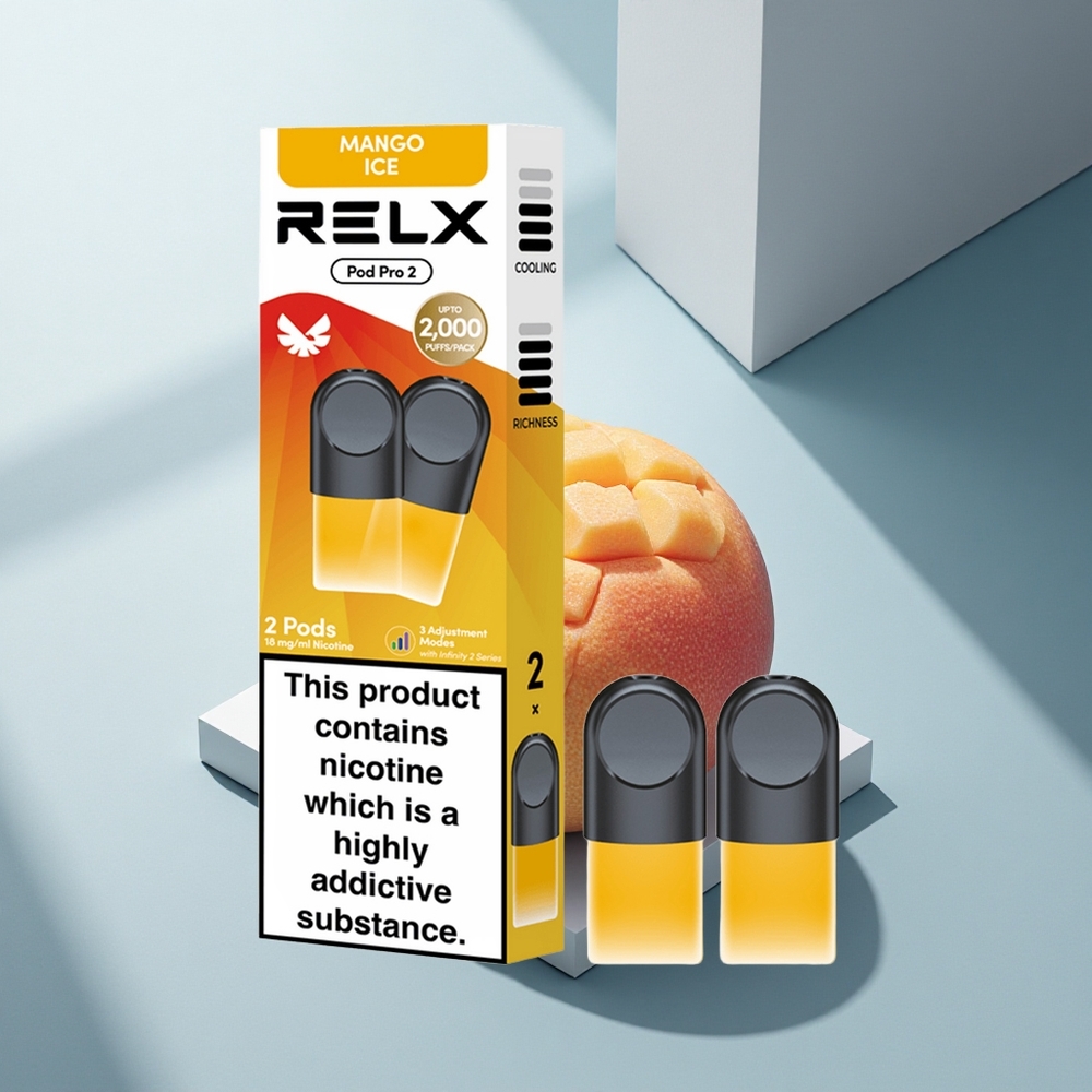 Relx Pod Pro 2 Vape Device Мангов лед 18mg/ml 1.9ml 3 режима