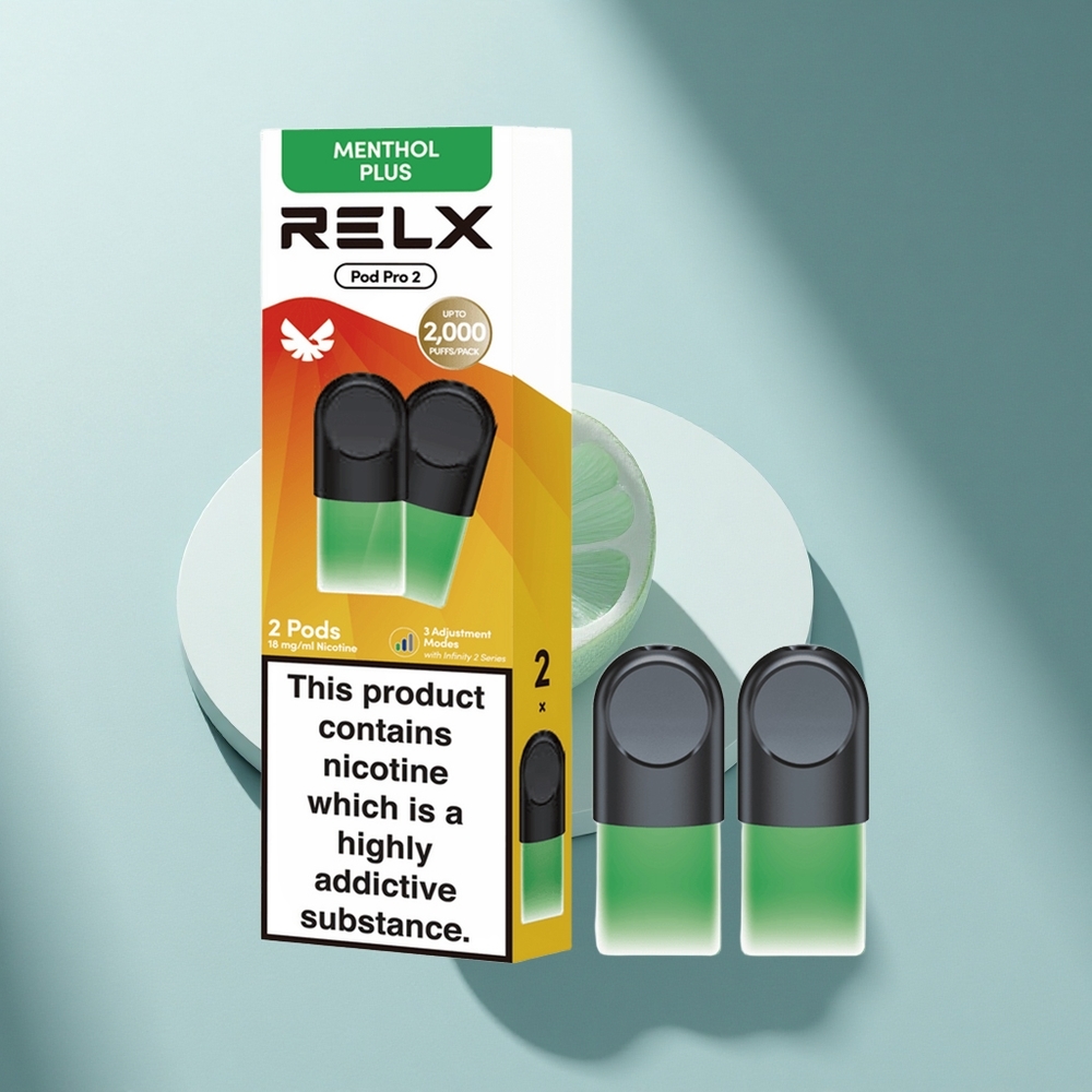 Relx Pod Pro 2 Vape Device Мента-Ментол Плюс 18mg/ml 1.9ml 600 пуфа 3 режима