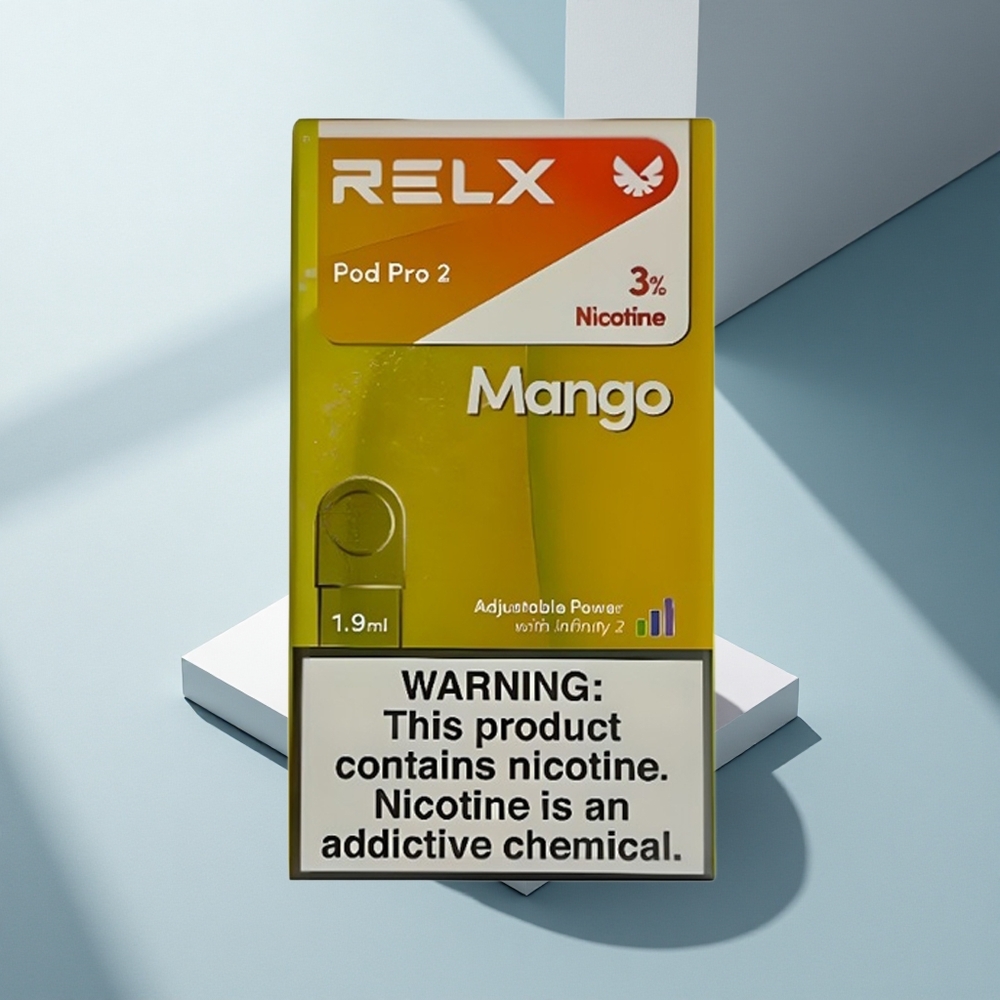 Relx Pod Pro 2 Vape Device Манго Лед 30mg/ml 1.9ml 3 режима 2 броя