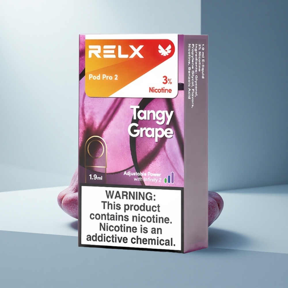 Relx Pod Pro 2 Vape Device Кисело Грозде 30mg/ml 1.9ml 3 режима 2 бр./пак