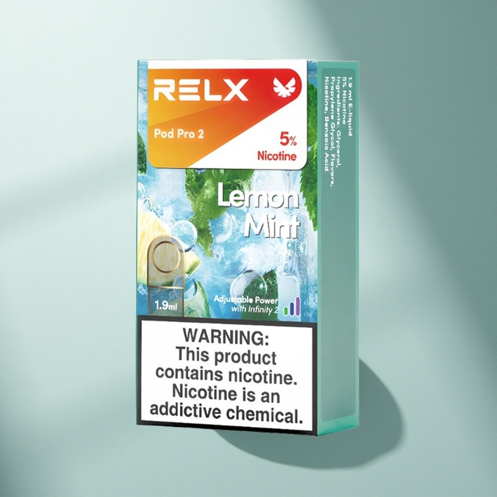 Relx Pod Pro 2 Vape Device Лимон Мента 50мг/мл 1.9мл 3 Режима