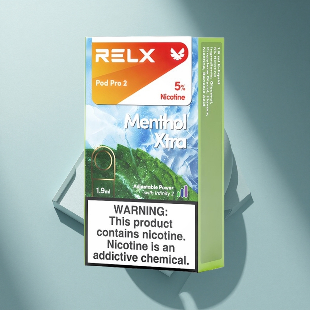Relx Pod Pro 2 Vape Device Ментол Xtra 50mg/ml 1.9ml 600 пуфа 3 режима