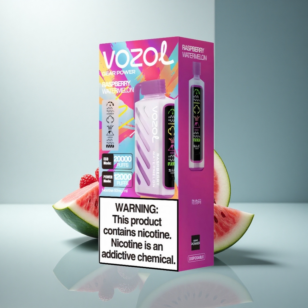 VOZOL Gear Power 20000 Puffs Малинова Диня Dual Mesh Coil 20mL 5%