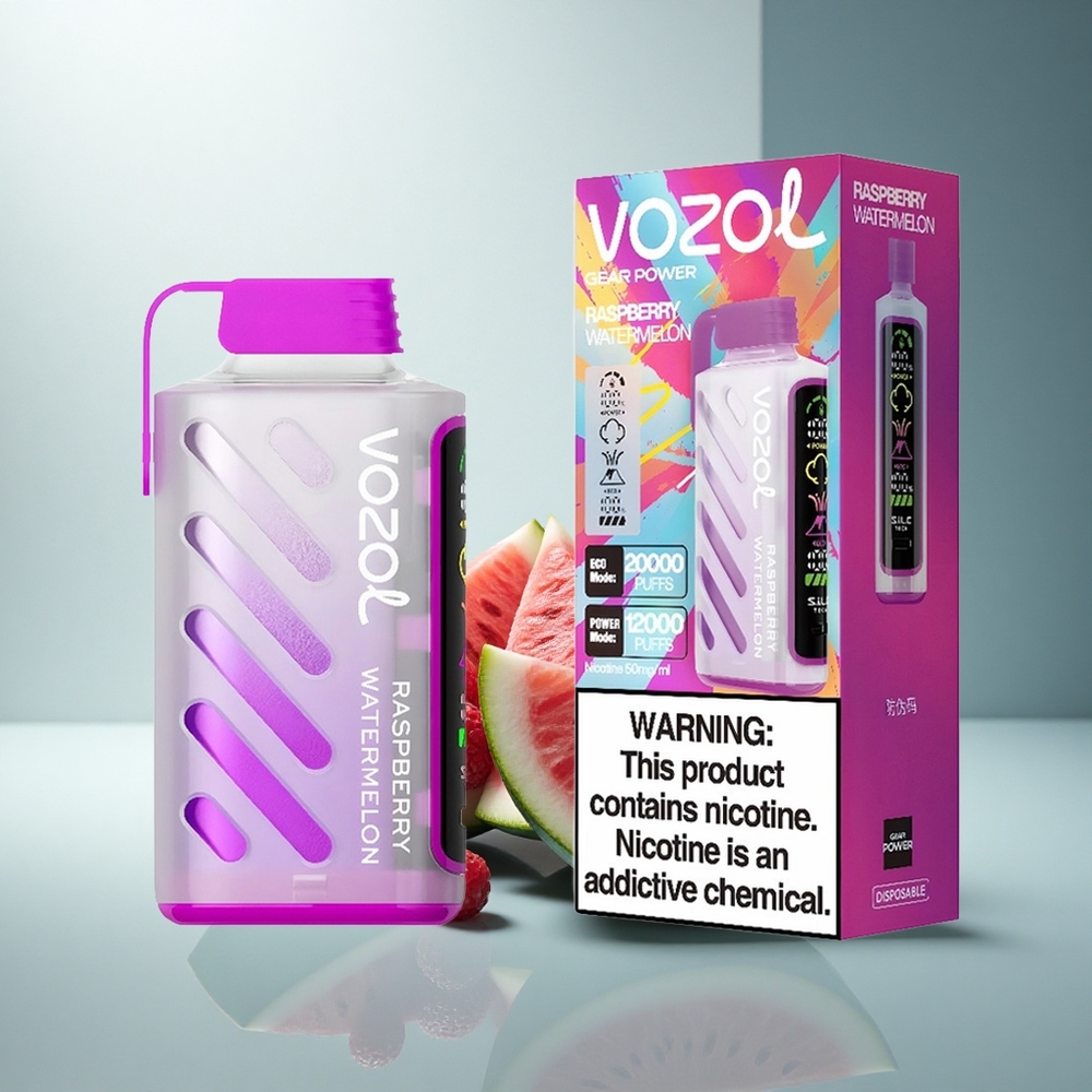 VOZOL Gear Power 20000 Puffs Малинова Диня Dual Mesh Coil 20mL 5%