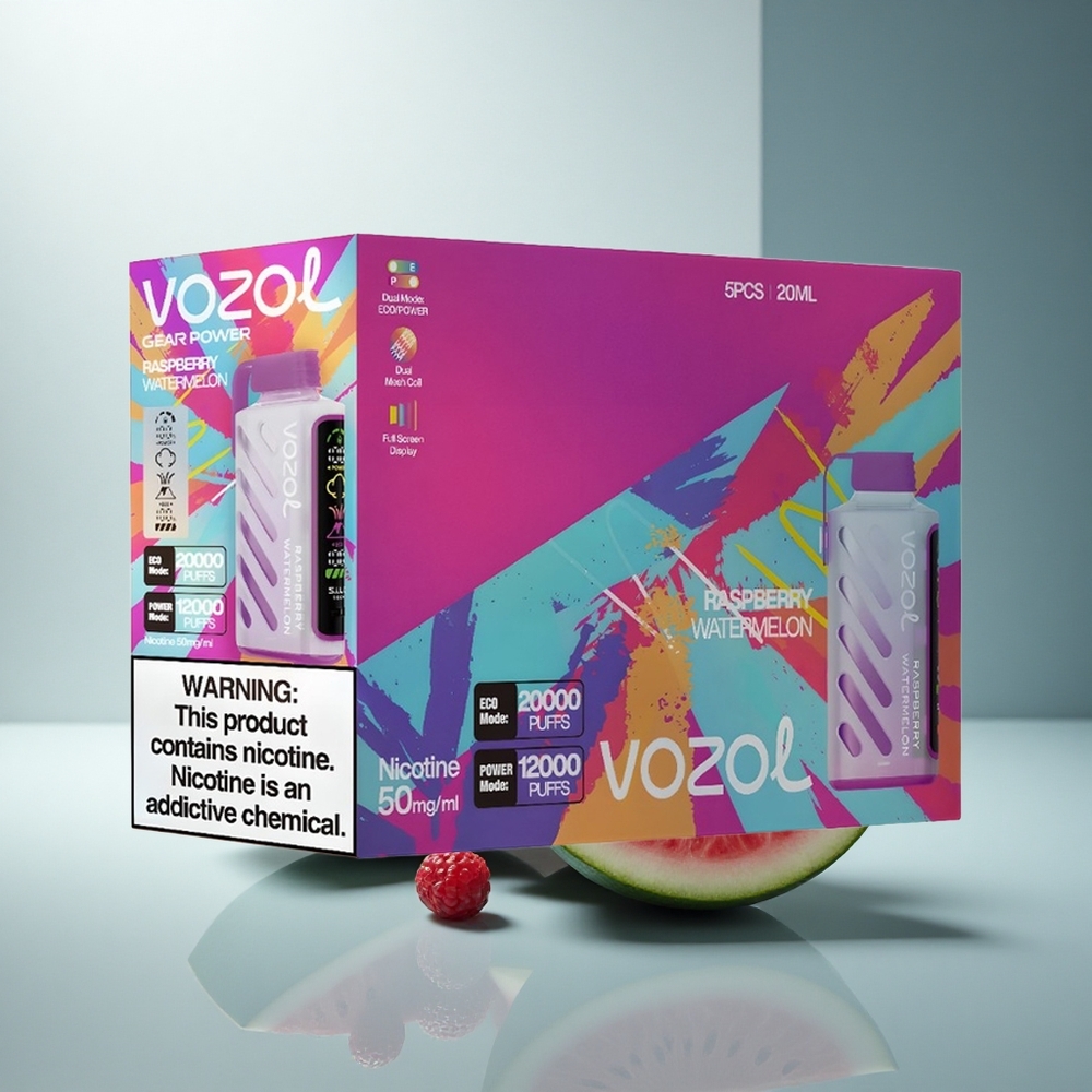 VOZOL Gear Power 20000 Puffs Малинова Диня Dual Mesh Coil 20mL 5%