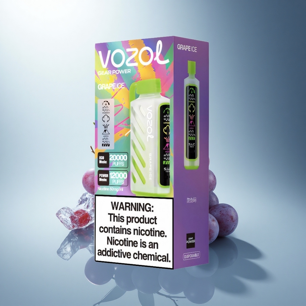 VOZOL Gear Power 20000 Puffs Гроздов лед с Dual Mesh Coil и 20mL