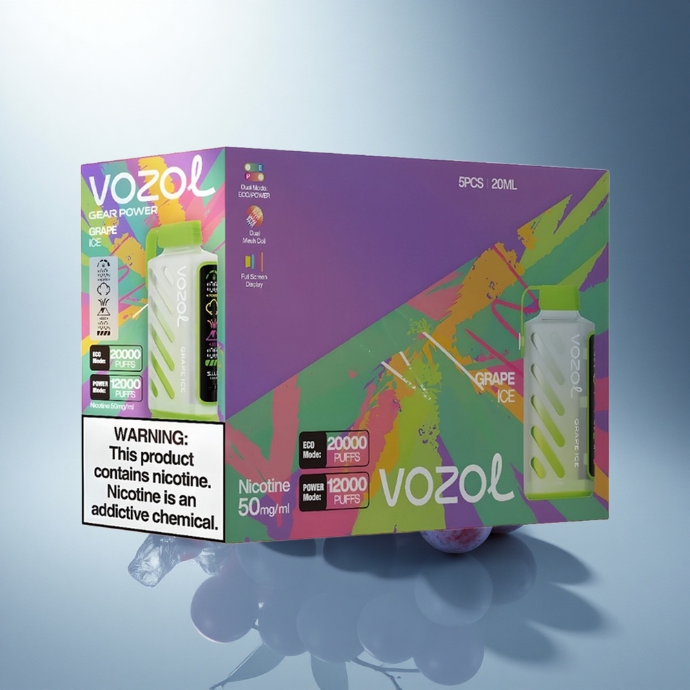 VOZOL Gear Power 20000 Puffs Гроздов лед с Dual Mesh Coil и 20mL