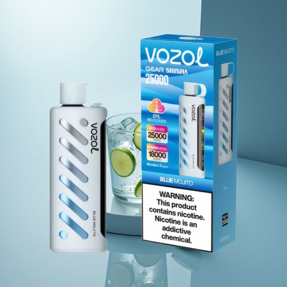 VOZOL Gear Shisha 25000 Puffs Син Моджито 25000 Пуфове 5мг/мл Dual Mesh