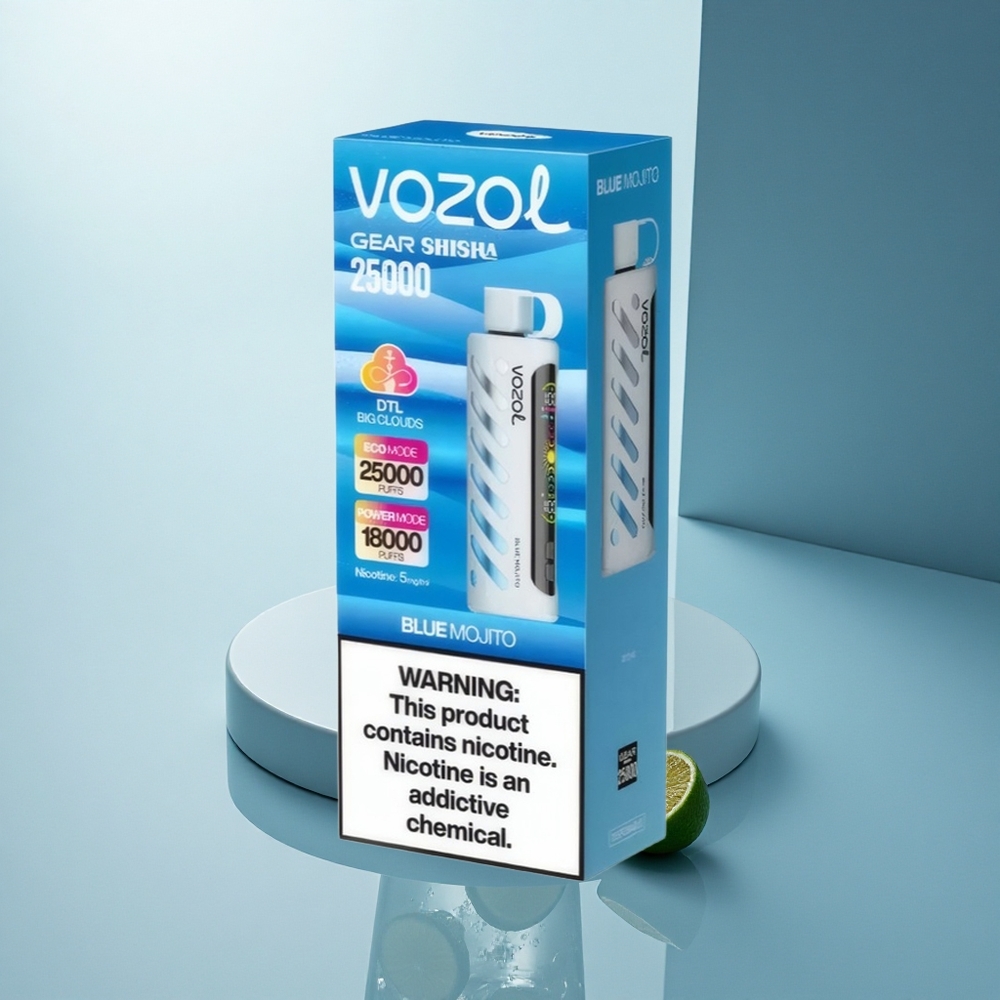 VOZOL Gear Shisha 25000 Puffs Син Моджито 25000 Пуфове 5мг/мл Dual Mesh