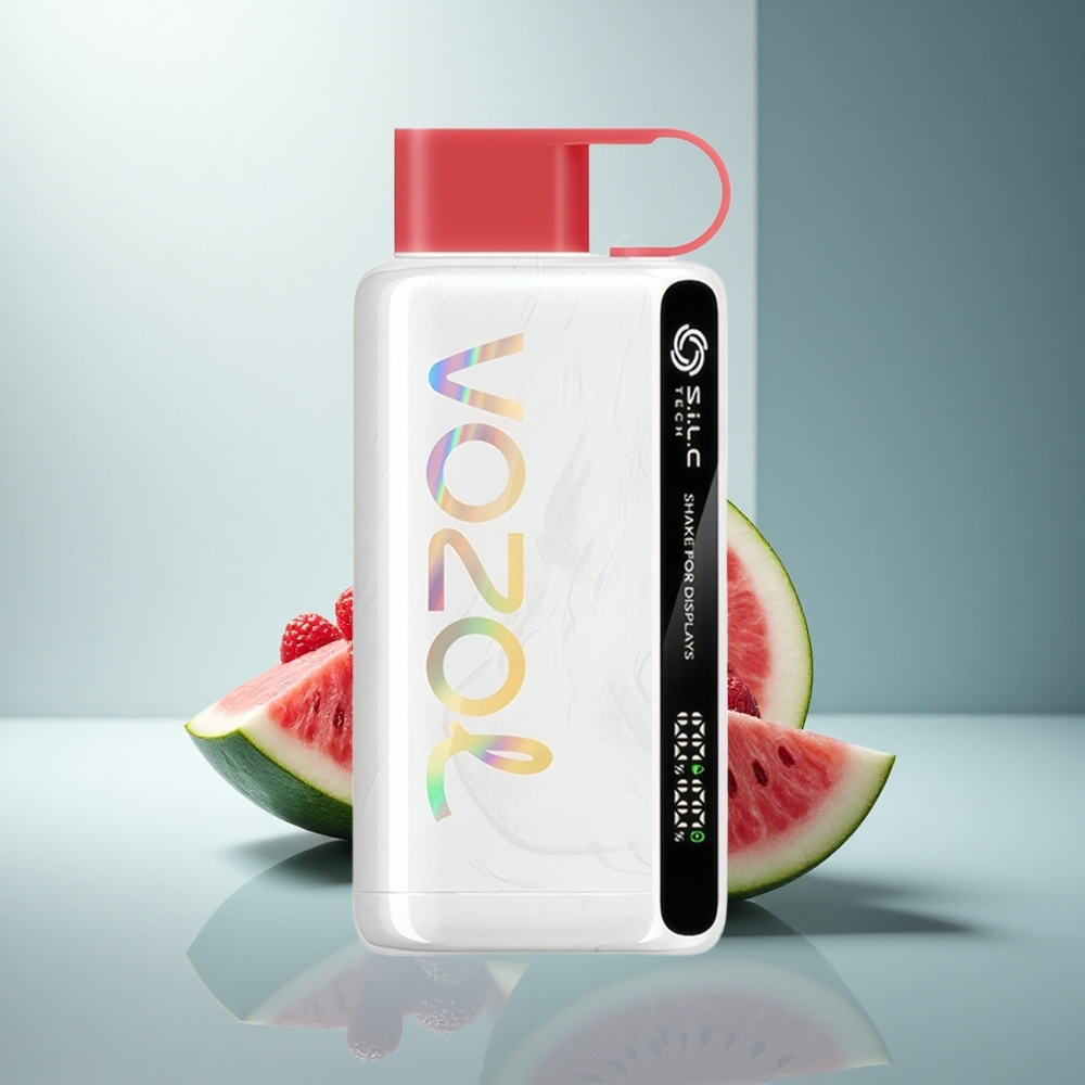 VOZOL STAR 9000/12000 Puffs Малиново Диня с Възстановен Пластмас и Бързо Зареждане