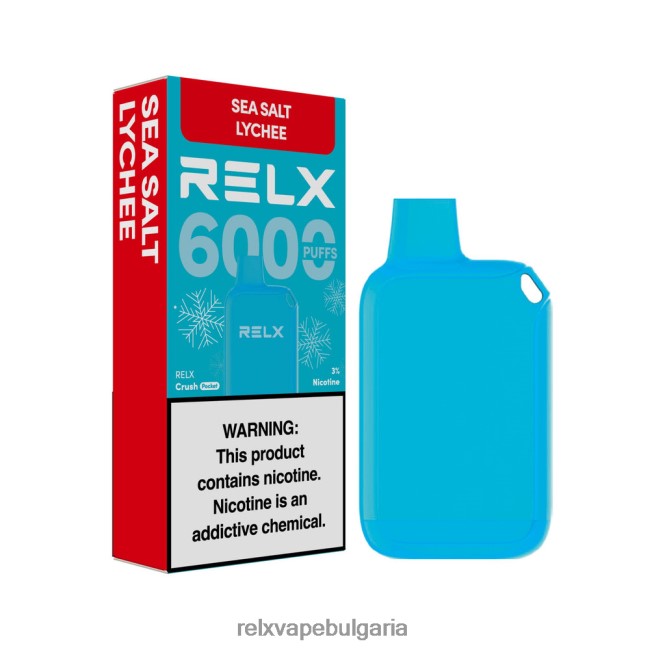 RELX Вейп - RELX Crush Pocket 6000 ледени морска сол личи NLP8V214