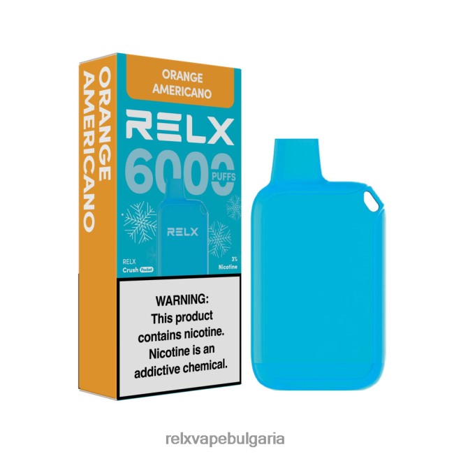RELX Вейп Дръпки - RELX Crush Pocket 6000 ледени оранжево американо NLP8V215