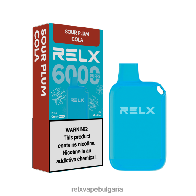 RELX Вейп - RELX Crush Pocket 6000 ледени кола от кисели сливи NLP8V219