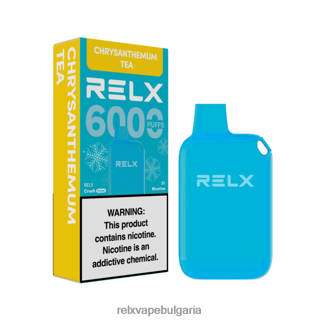RELX Vape Bulgaria - RELX Crush Pocket 6000 ледени чай от хризантема NLP8V221