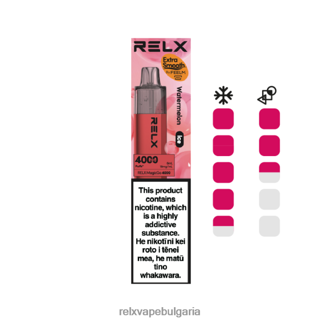 RELX BG - RELX MagicGo 4000 вейпове за еднократна употреба диня (лед) NLP8V27
