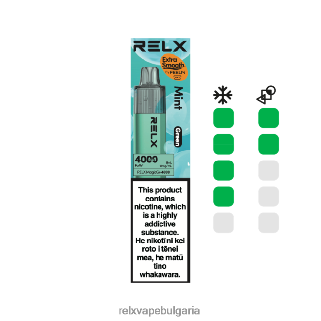 RELX Вейп - RELX MagicGo 4000 вейпове за еднократна употреба мента (зелена) NLP8V24