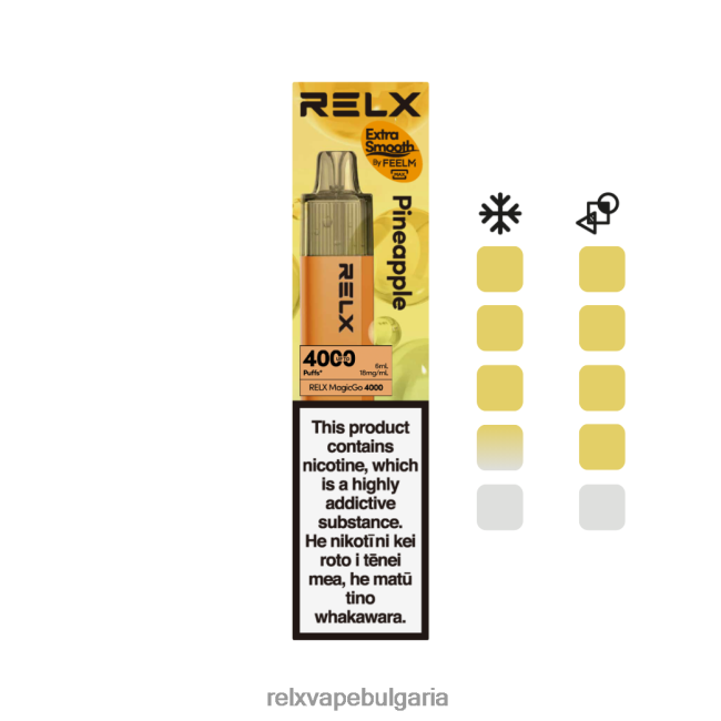 RELX Vape Bulgaria - RELX MagicGo 4000 вейпове за еднократна употреба ананас NLP8V21